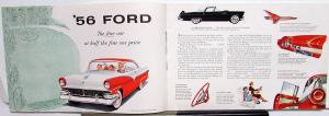 1956 Ford Mainline Customline Fairlane Cars Wagons Sales Brochure Rev Jan 1956