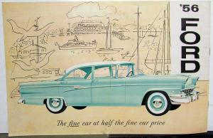 1956 Ford Mainline Customline Fairlane Cars Wagons Sales Brochure Rev Jan 1956