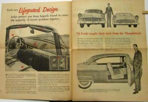 1956 Ford Full Line Car Newsprint Style Color Sales Folder Original