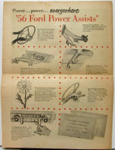1956 Ford Full Line Car Newsprint Style Color Sales Folder Original