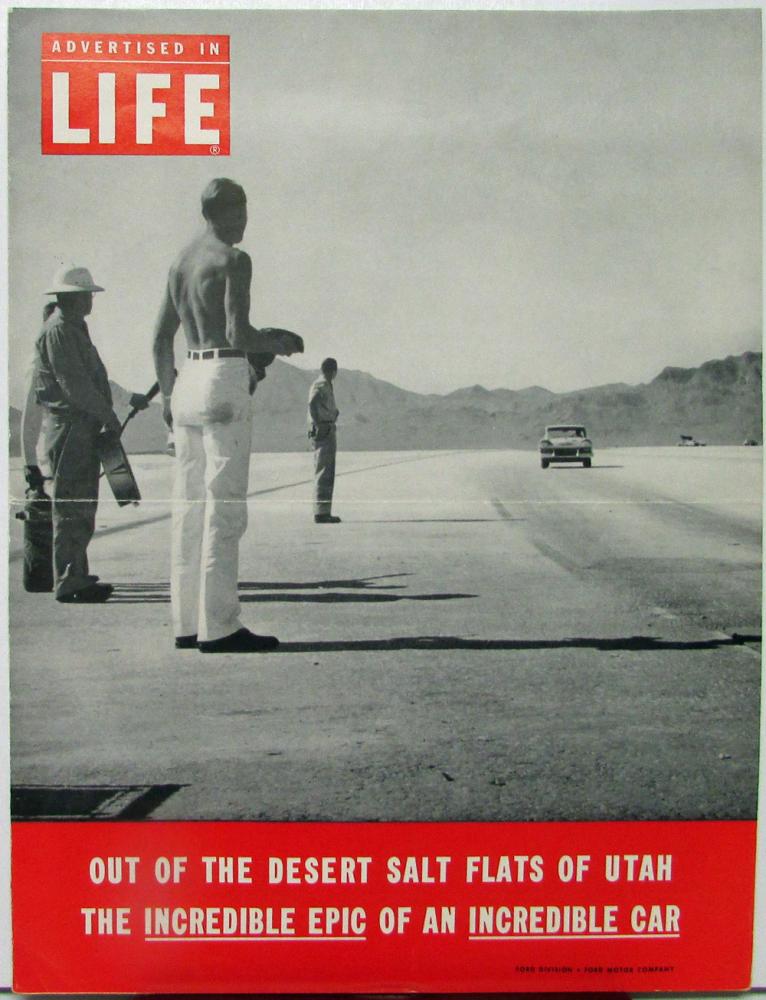 1957 Ford Fairlane Bonneville Salt Flats Ad From Life Magazine Original Reprint