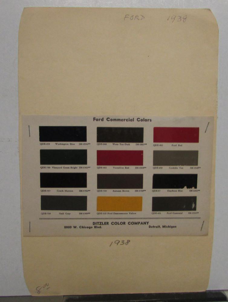 1938 Ford Truck Paint Chips
