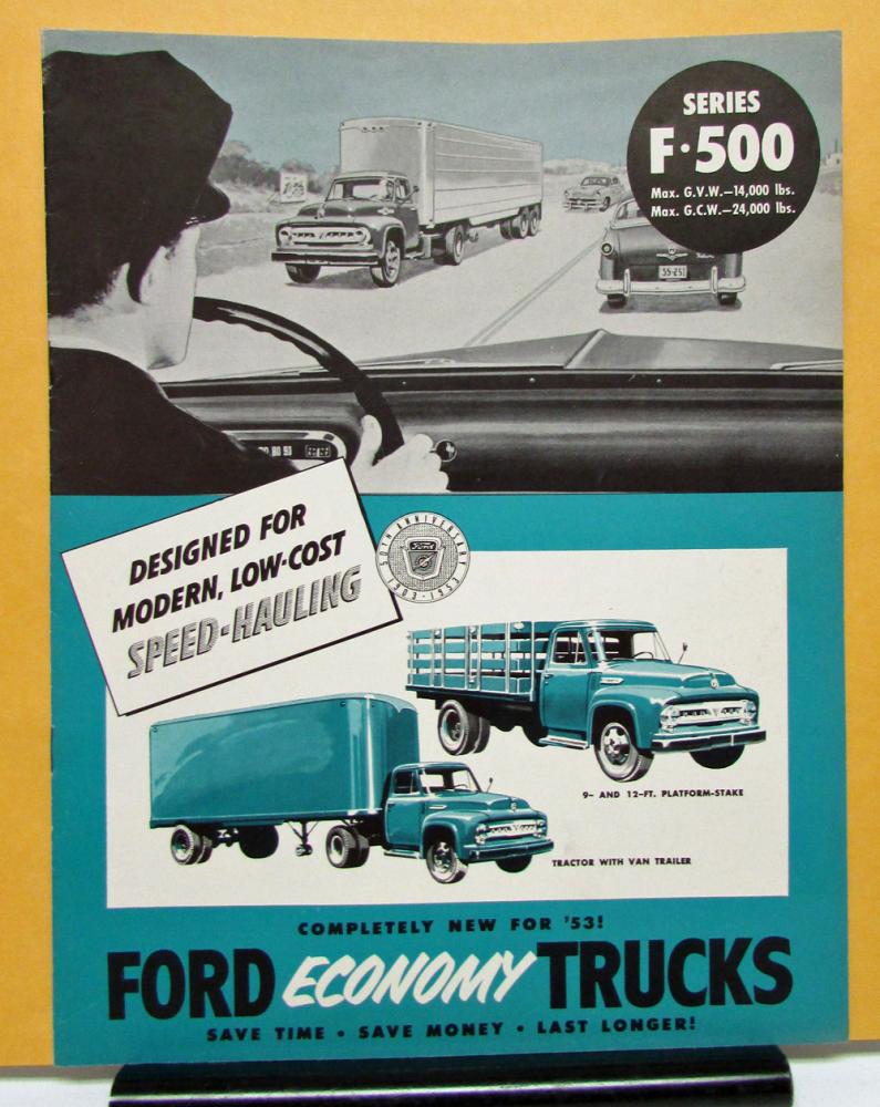 1953 Ford Truck Model F 500 Sales Brochure and Specifications