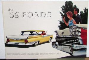 1959 Ford Fairlane 300 500 Sedan Skyliner Sunliner Victoria Custom 300 Brochure