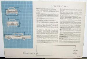 1959 Ford Fairlane 300 500 Sedan Skyliner Sunliner Victoria Custom 300 Brochure