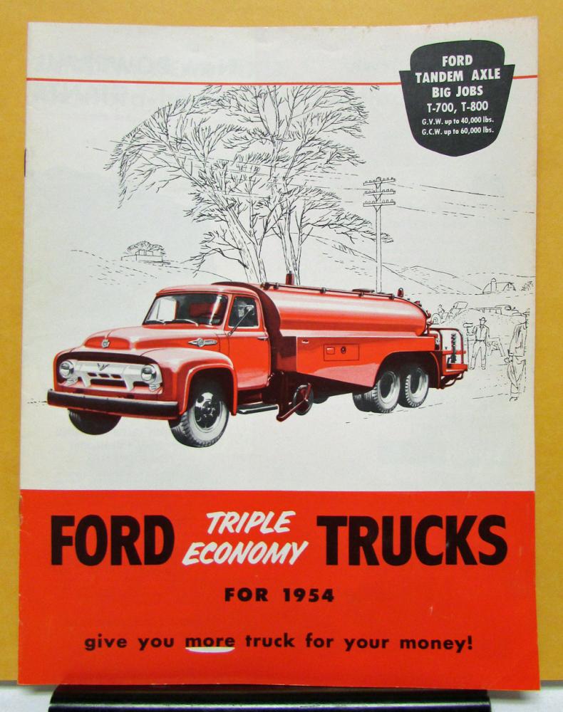 1954 Ford Truck Model T 700 800 Sales Brochure and Specifications