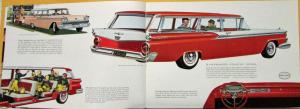 1959 Ford Country Sedan Squire Ranch Station Wagon Sales Brochure XL Rev 10 58