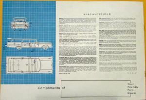 1959 Ford Country Sedan Squire Ranch Station Wagon Sales Brochure XL Rev 10 58