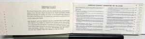 1968 Chevrolet Owner Protection Plan Impala/Caprice V8 Protect-O-Plate Booklet