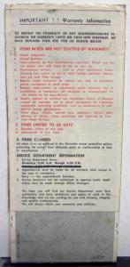 1968 Chevrolet Owner Protection Plan Impala/Caprice V8 Protect-O-Plate Booklet