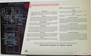 1960 Ford Falcon Car Canadian Original Color Sales Brochure CANADA