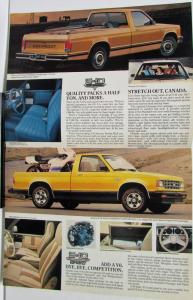 1982 Chevrolet S 10 Truck Canadian Sales Brochure Tahoe Durango Sport