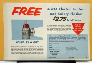 1958 Ford Truck Sales Letter and Free 3 Way Electric Lantern