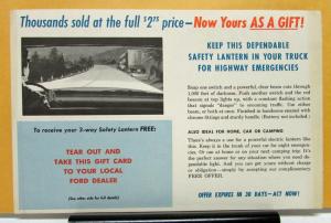 1958 Ford Truck Sales Letter and Free 3 Way Electric Lantern