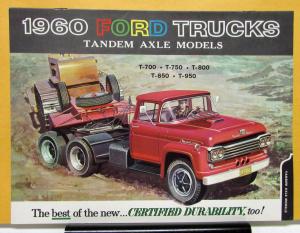 1960 Ford Truck Model T 700 750 800 850 950 Tandem Axle Sales Brochure
