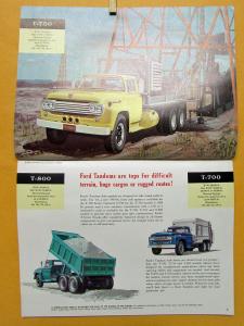 1960 Ford Truck Model T 700 750 800 850 950 Tandem Axle Sales Brochure