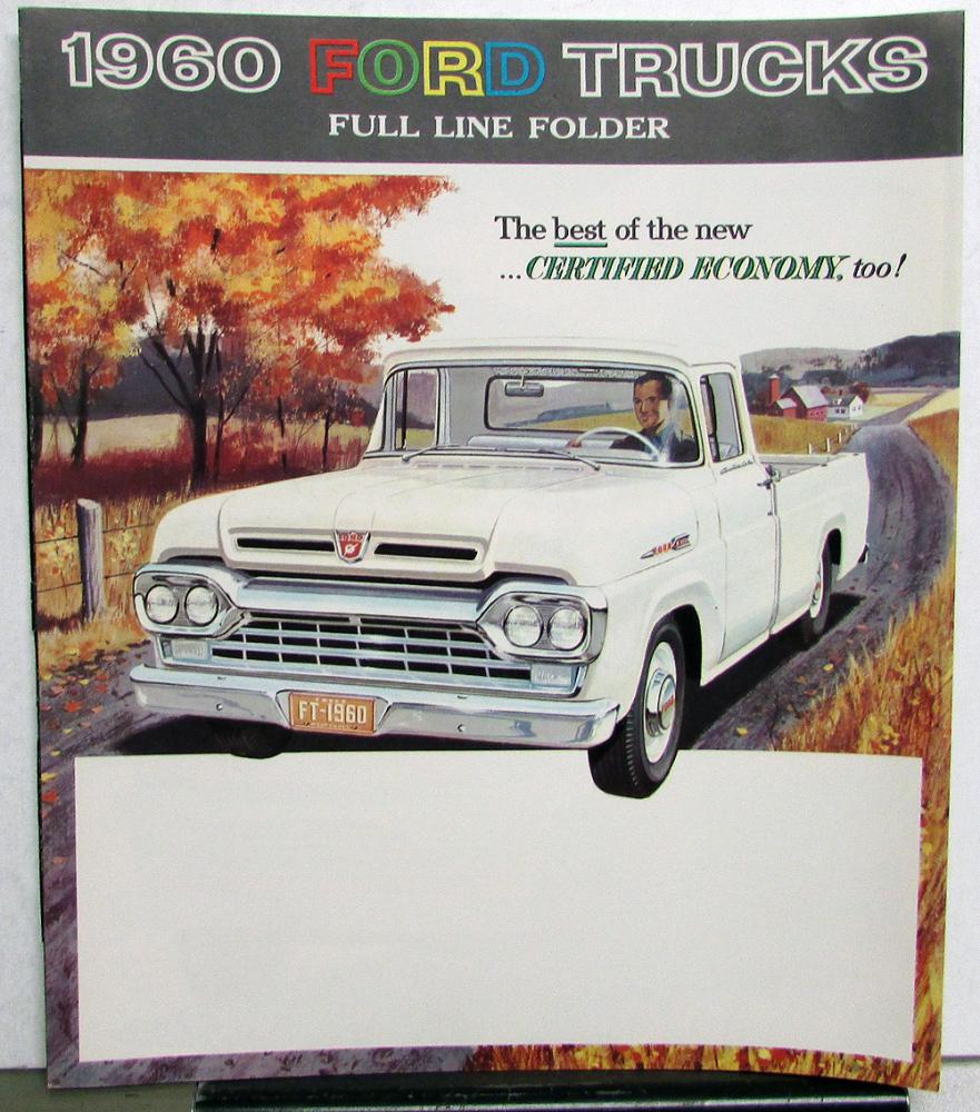 1960 Ford Truck Full Line Sales Folder Best of New Certified Economy Original