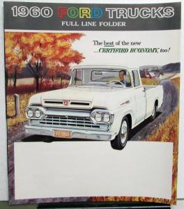 1960 Ford Truck Full Line Sales Folder Best of New Certified Economy Original