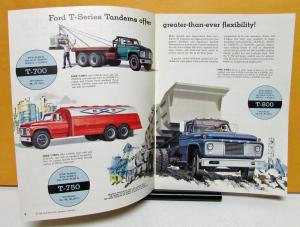 1961 Ford Truck Tandem Axle Models T 700 750 800 850 950 Sales Brochure Original