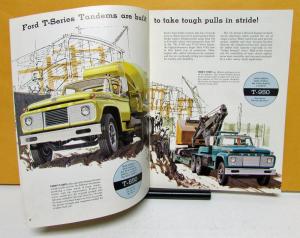 1961 Ford Truck Tandem Axle Models T 700 750 800 850 950 Sales Brochure Original
