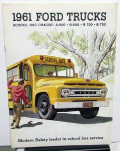 1961 Ford School Bus Truck Model B 500 600 700 750 Original Sales Brochure