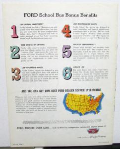 1961 Ford School Bus Truck Model B 500 600 700 750 Original Sales Brochure