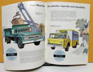 1961 Ford Conventional & Tilt Cab Trucks F C 500 600 700 C 550 Sales Brochure