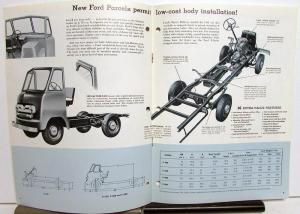 1961 Ford Parcel Delivery Truck Model P 100 350 400 500 Sales Brochure Specs