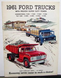 1961 Ford Truck Conventional & Tilt Cab 850 950 1000 1100 Sales Brochure Orig