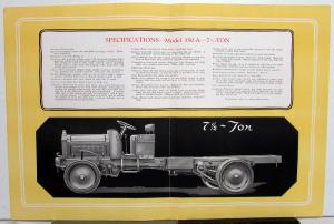 1925 Garford Trucks Dealer Sales Brochure Model 150A 7.5 Ton HD Hauling Rare