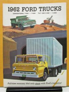 1962 Ford Convention F Tilt Cab C 500 600 550 Trucks Sales Brochure Original