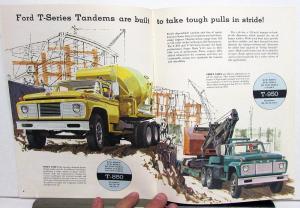 1962 Ford Tandem Axle Truck Model T 700 750 800 850 950 Sales Brochure Original
