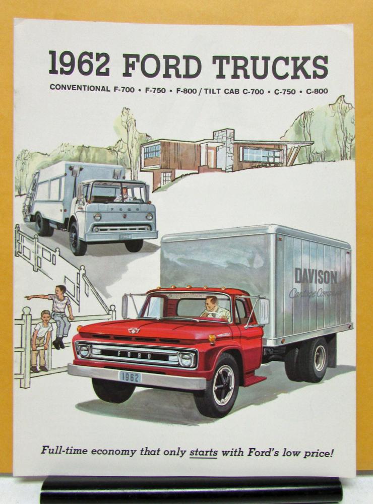 1962 Ford Truck Model F C 700 750 800 Conventional & Tilt Cab Sales Brochure