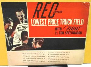 1931 REO Truck Dealer Sales Brochure 1.5 Ton Speedwagon Large Folder Original