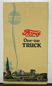 1922 Ford Truck One Ton & Car Chassis With Price Sales Brochure