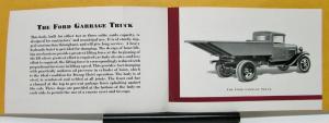1931 Ford Garbage Truck Model AA Sales Brochure & Specifications