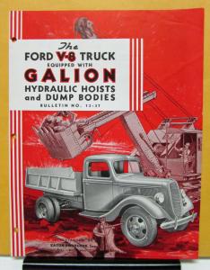1937 Ford Truck V8 Galion Hydraulic Hoists Sales Brochure