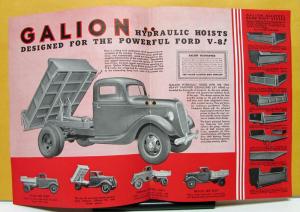 1937 Ford Truck V8 Galion Hydraulic Hoists Sales Brochure
