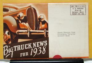 1938 Ford Truck Model Express Stake Panel Big News Mailer