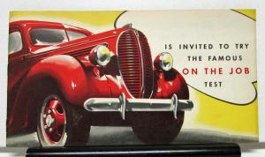 1938 Ford V8 Trucks & Commercial Cars On Job Test Sales Brochure Original