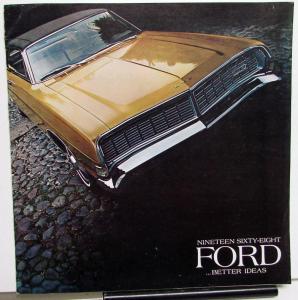 1968 Ford LTD XL Wagon Galaxie 500 Custom 500 Oversized Sales Brochure Original