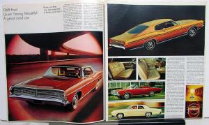 1968 Ford Mustang TBird Torino Falcon Color Oversized Sales Brochure Original