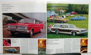 1968 Ford Mustang TBird Torino Falcon Color Oversized Sales Brochure Original