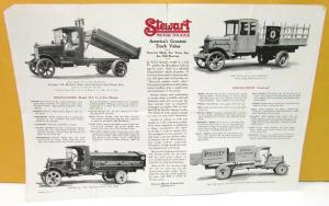 1920-1922 Stewart Trucks Dealer Sales Brochure Original Model 10X 3.5 - 4 Ton