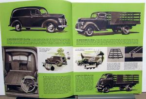 1940 Ford Truck Panel Sedan Delivery Stake COE Pickup Com Cars Brochure REVISED