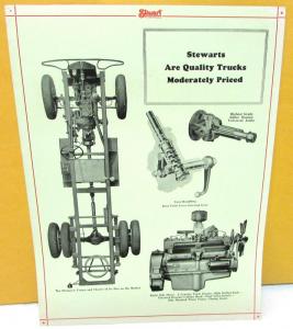 1938 Stewart Trucks Dealer Sales Data Sheet Model 47A Red Stake Original