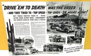 1937 White Truck Dealer Sales Brochure Throttles Wide Open Road Test Rare