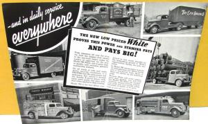 1937 White Truck Dealer Sales Brochure Throttles Wide Open Road Test Rare