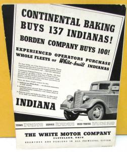 1937 White Truck Dealer Sales Brochure Throttles Wide Open Road Test Rare