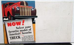 1946 Ford Truck Light Duty & Tonner Sales Folder Mailer Condensed Specs Original